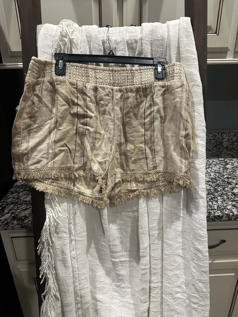 Vanilla Star Juniors Ladies Pull On Linen Shorts Regular Rise Shortie I51